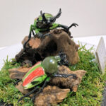 ニジイロクワガタペア レプリカジオラマ標本b